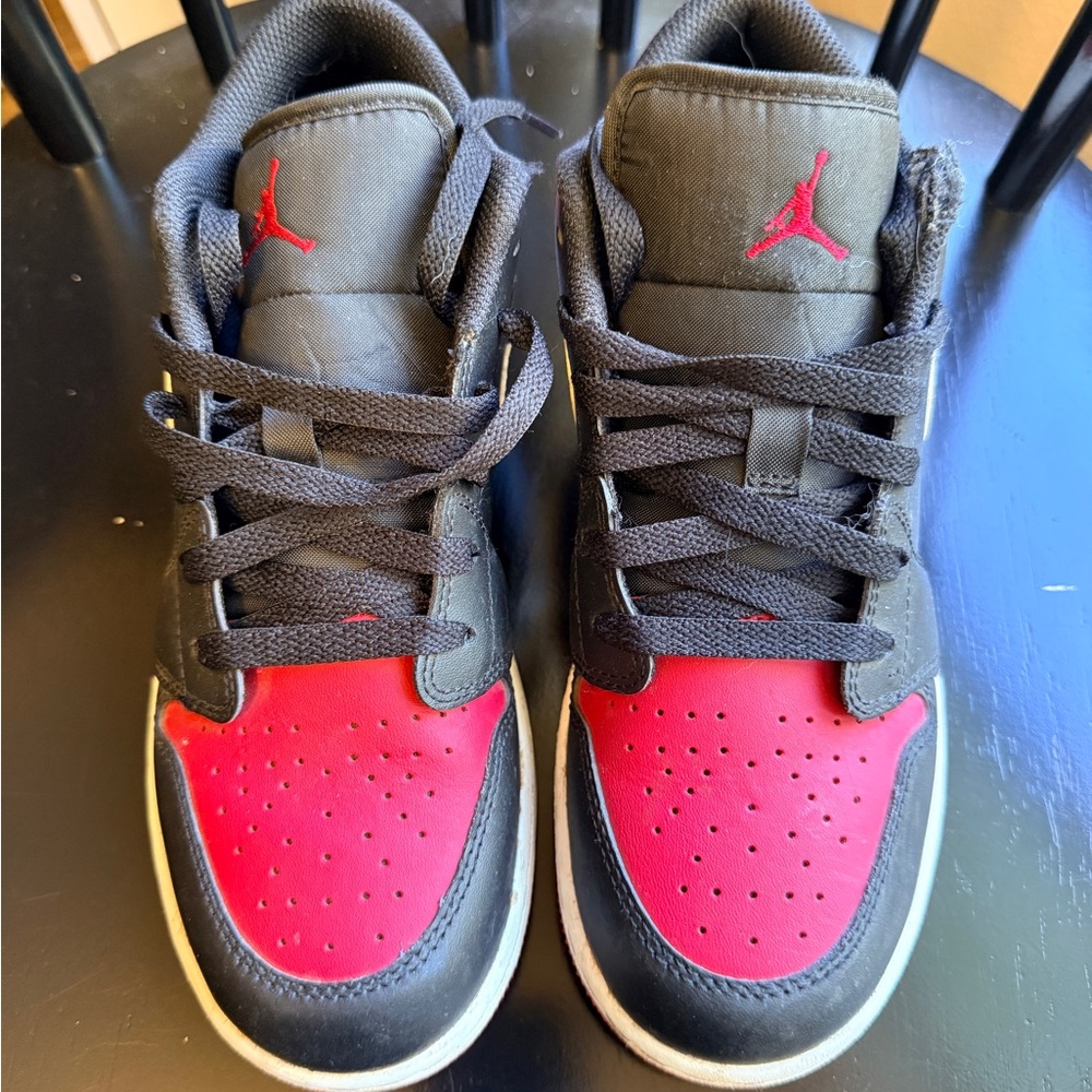 Air Jordan Black and Red Sneakers